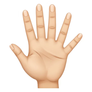 A hand with five fingers raises three fingers and lowers two fingers sticker