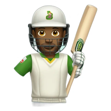 Cricket player sticker