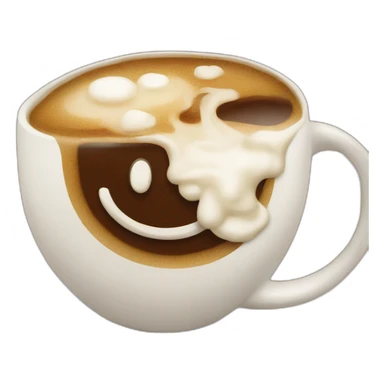 coffee with more cream than coffee sticker