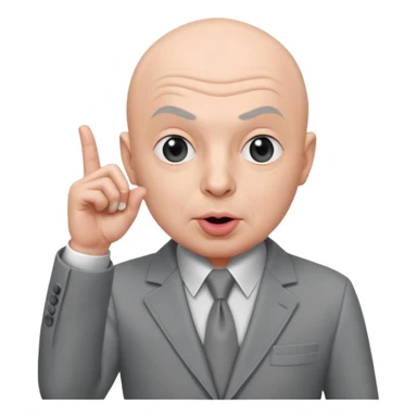 Dr evil from austin powers with his pinky to his mouth sticker