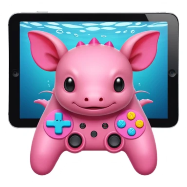 Axolotl gaming sticker
