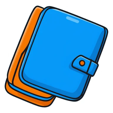 blue wallet sticker