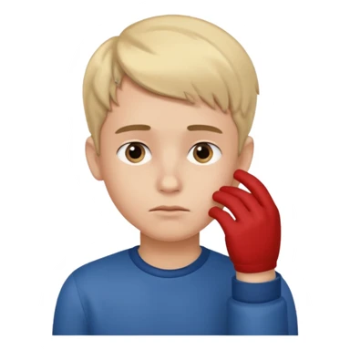 Hii hand + face boy sticker