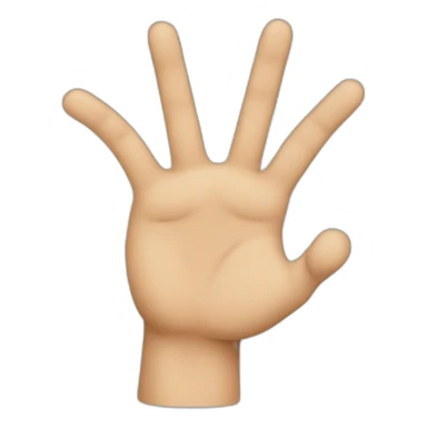 Twisted to fingers and hand sticker