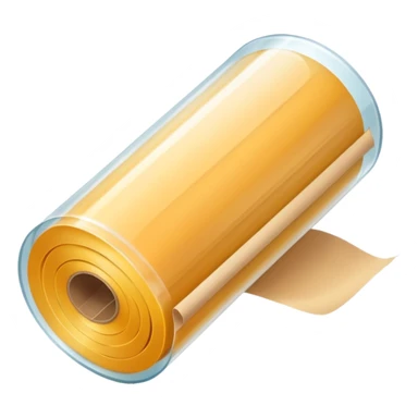 A long roll of transparent film wrapping for food  sticker