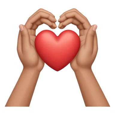 two hands reaching toward each other with a heart sticker
