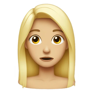 blonde crying tears sticker