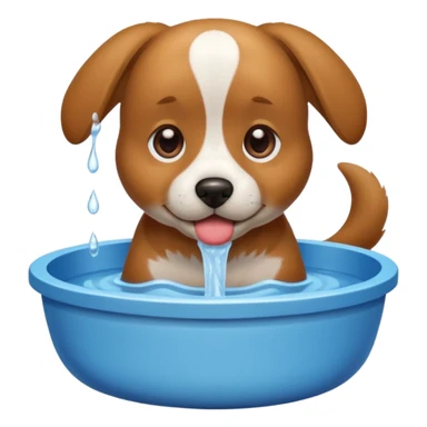 Dog, water bowl sticker