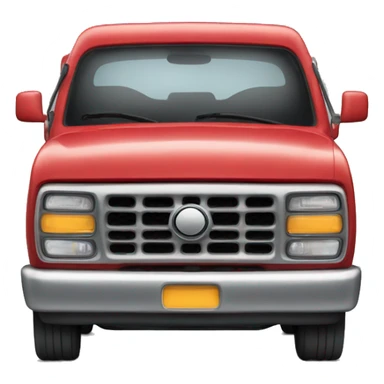 Life-like red pick up truck smiling  sticker