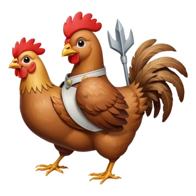 Heart arrow with chicken jockey sticker