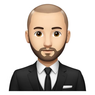 karim benzema, light skinned, wearing suit, photorealistic sticker