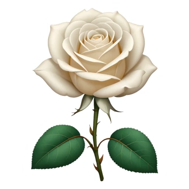 white rose, without green leaves, just flower sticker