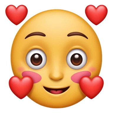 cartoon loving emoji with heart eyes, colorful and cheerful, no text, suitable for WhatsApp and Instagram sticker