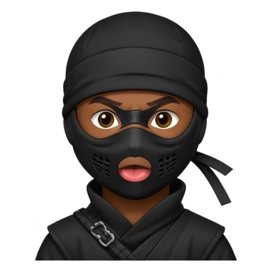 A sussy ninjaa ninja sticking his toung out sticker