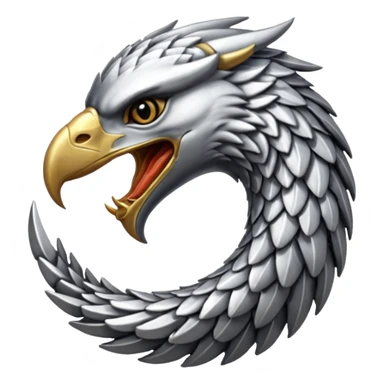 Silver Elder Scrolls Online eagle eating its tail Ouroboro sticker