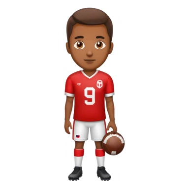 un homme avec un maillot du football sticker