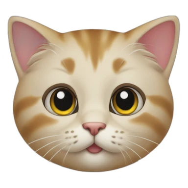 Cute cat went up the clock sticker