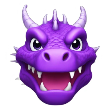 purple dragon head sticker