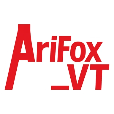 the H&K logo, rebranded and reshaped so the letters say "AriFox_VT" sticker