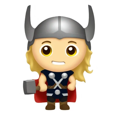Thor holding a hammer sticker