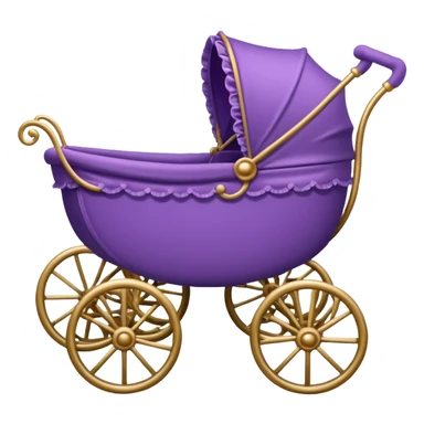 victorian purple baby carriage sticker