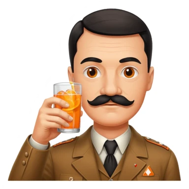 Hitler mustache drinking Fanta sticker