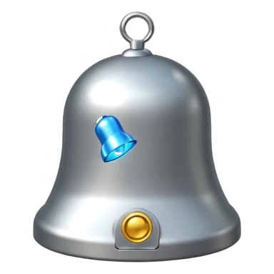Notification bell silver sticker