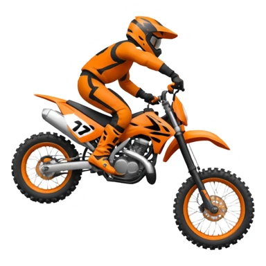 Dirtbike doing wheelie sticker