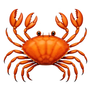 A crab with a total of eight legs sticker