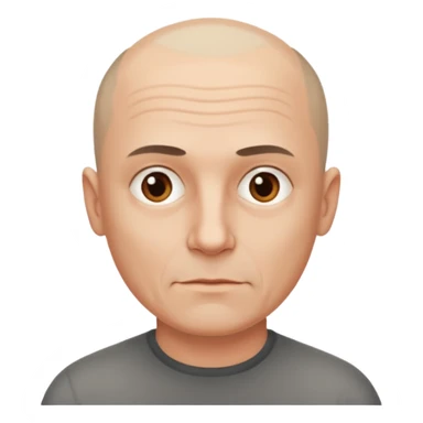 hombre, 50 años poco pelo rapado delgado sticker