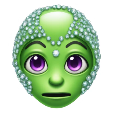 Cute bedazzled alien  sticker