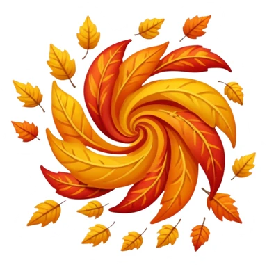 Wind Blowing Leaves sticker