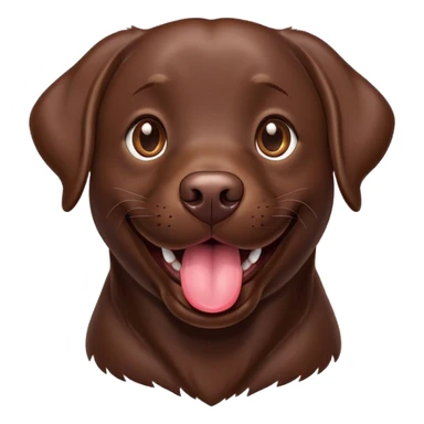 Chocolate Labrador laughs sticker