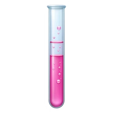 pink liquid in test tube simple bubbling sticker