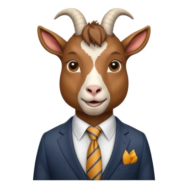 goat with tie & suit sticker