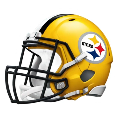 Steelers helmet with logo sticker