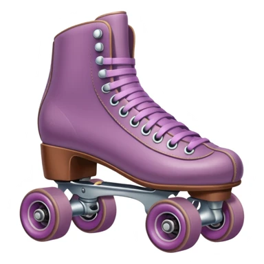Vintage mauve roller skates sticker