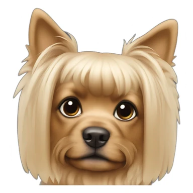 dog-yorkshire-with-bangs-batman-black-point-ears-down sticker