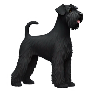 russian terrier dog full black sticker