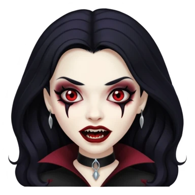 black vampire woman sticker