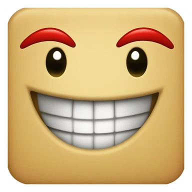 Smiley face wincing with red face  sticker