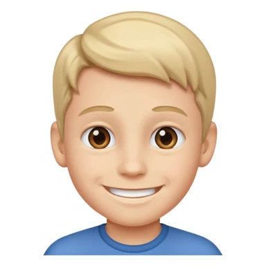 smiling male kid sticker