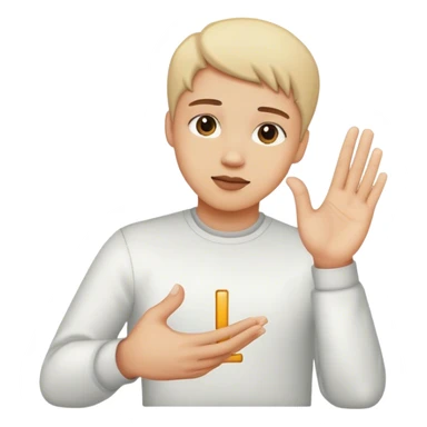 tell hand making L sticker