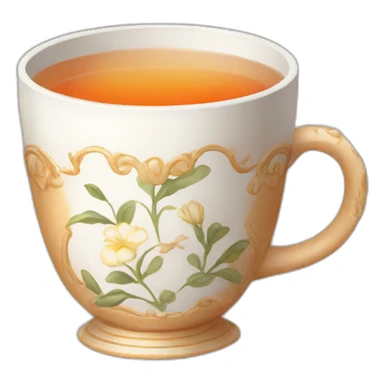 aesthetic cup of tea sticker