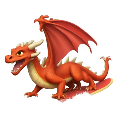a dragon surfing sticker