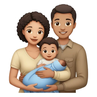 1 fils 1 bébé   1 mère 1 pere  sticker