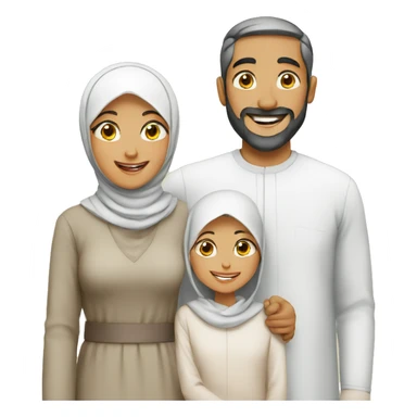 Happy Muslims family sticker