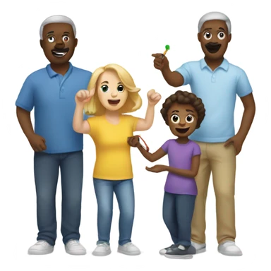 White Family playing Pictionary  sticker