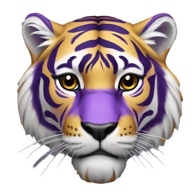 purple and gold tiger sticker
