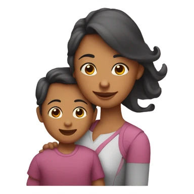 madre apoyano a hijo conn tareas sticker